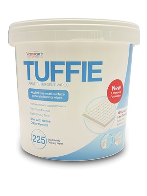 TUFFIE Detergent Wipes with Bucket Dispenser - Each/225