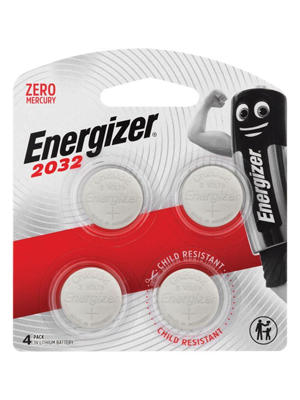Energizer® Batteries 3V Lithium 2032 – Pkt/4
