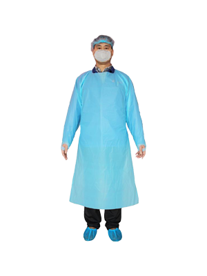 Gown Protective CPE with Thumb Loops Non Sterile Full Coverage