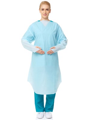 PrimeOn Thumb-Hook Impervious Gown Open Back - Ctn/75