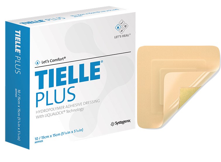 Tielle Plus Adhesive Foam Dressing Sacrum 15cm x 15cm Box/10