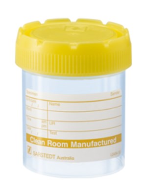 SPECIMEN CONTAINERS YELLOW LID 70mL